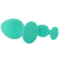 Cheeky Green Textured Butt Plug Set