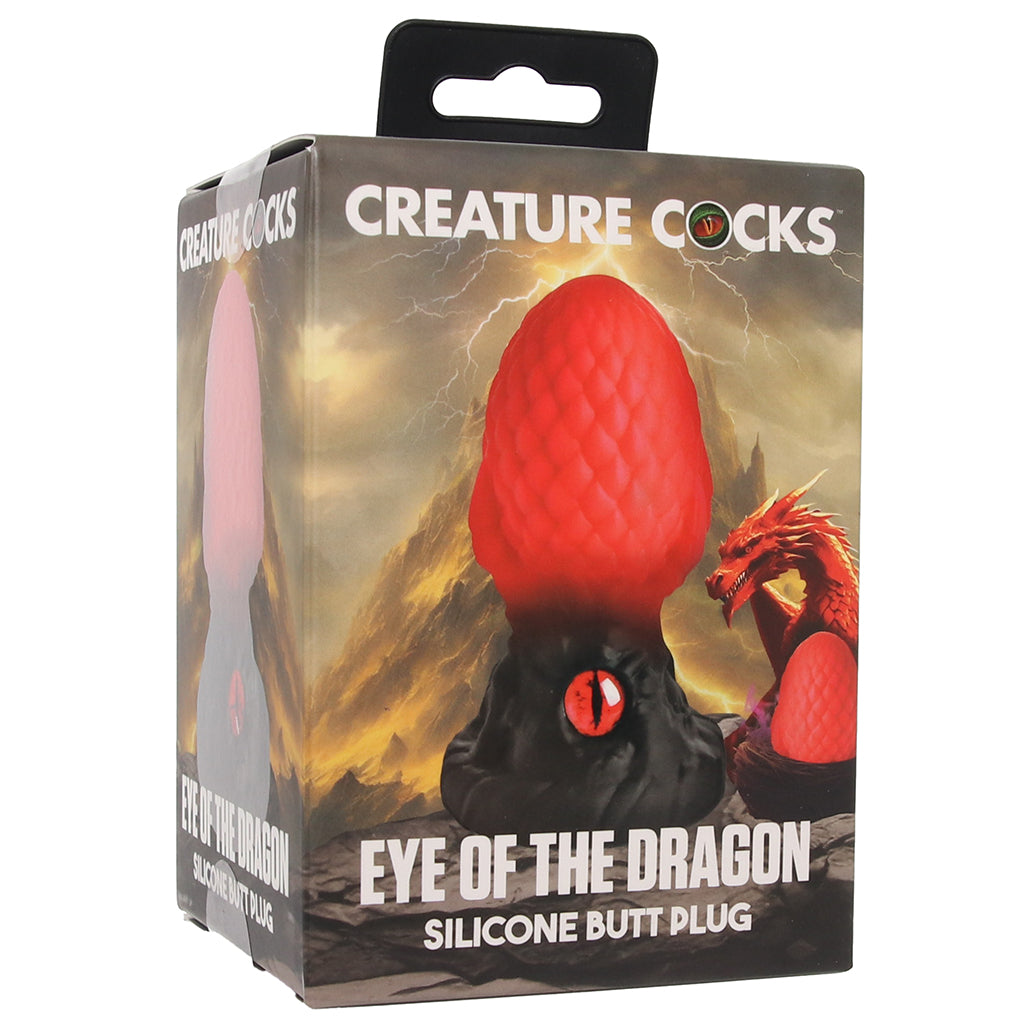 Creature Cocks Eye of the Dragon Silicone Plug in Red PinkCherry Creature Cocks Eye of the Dragon Silicone Plug in Red PinkCherry
