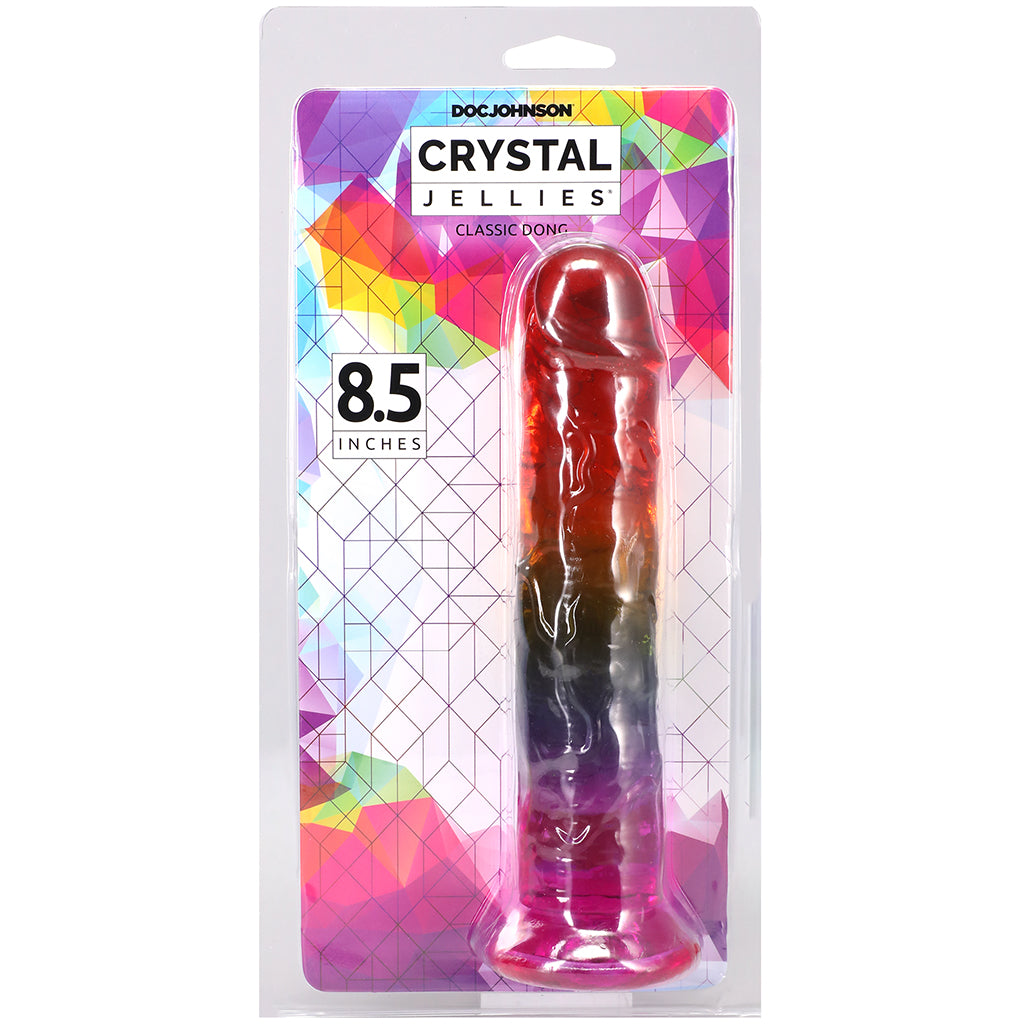 Crystal Jellies 8.5 Inch Classic Dildo in Rainbow PinkCherry Crystal Jellies 8.5 Inch Classic Dildo in Rainbow PinkCherry