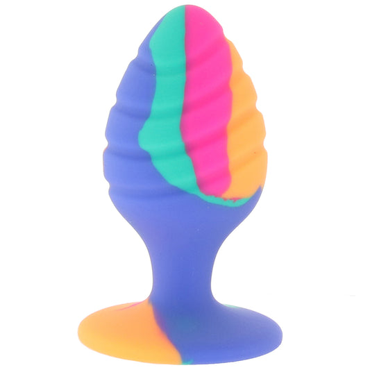 Cheeky Large Swirl Tie-Dye Butt Plug