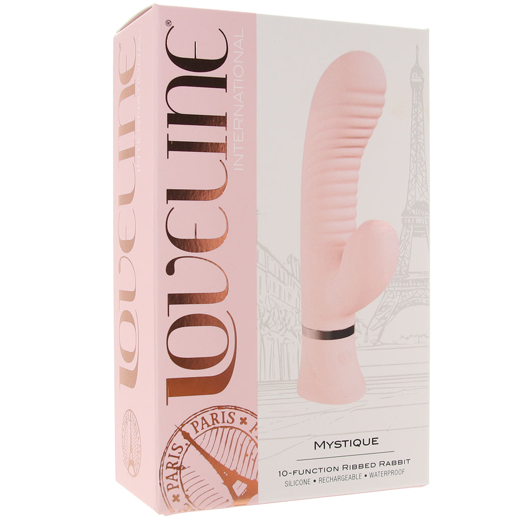 Loveline Mystique Ribbed Mini Rabbit Vibe PinkCherry Loveline Mystique Ribbed Mini Rabbit Vibe PinkCherry