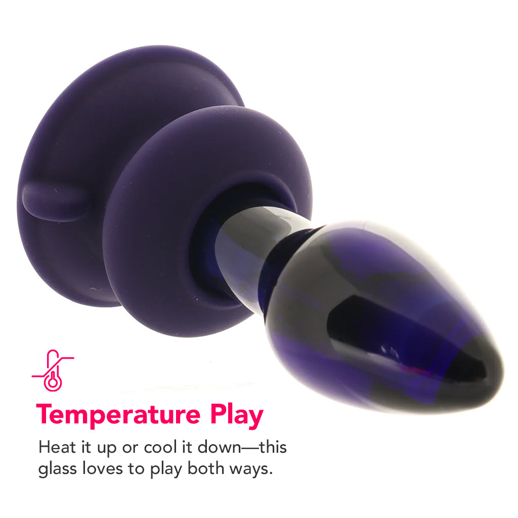 Icicles No.85 Vibrating Glass Plug in Purple PinkCherry Icicles No.85 Vibrating Glass Plug in Purple PinkCherry