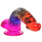 Crystal Jellies 9.5 Inch Cock & Balls Dildo in Rainbow