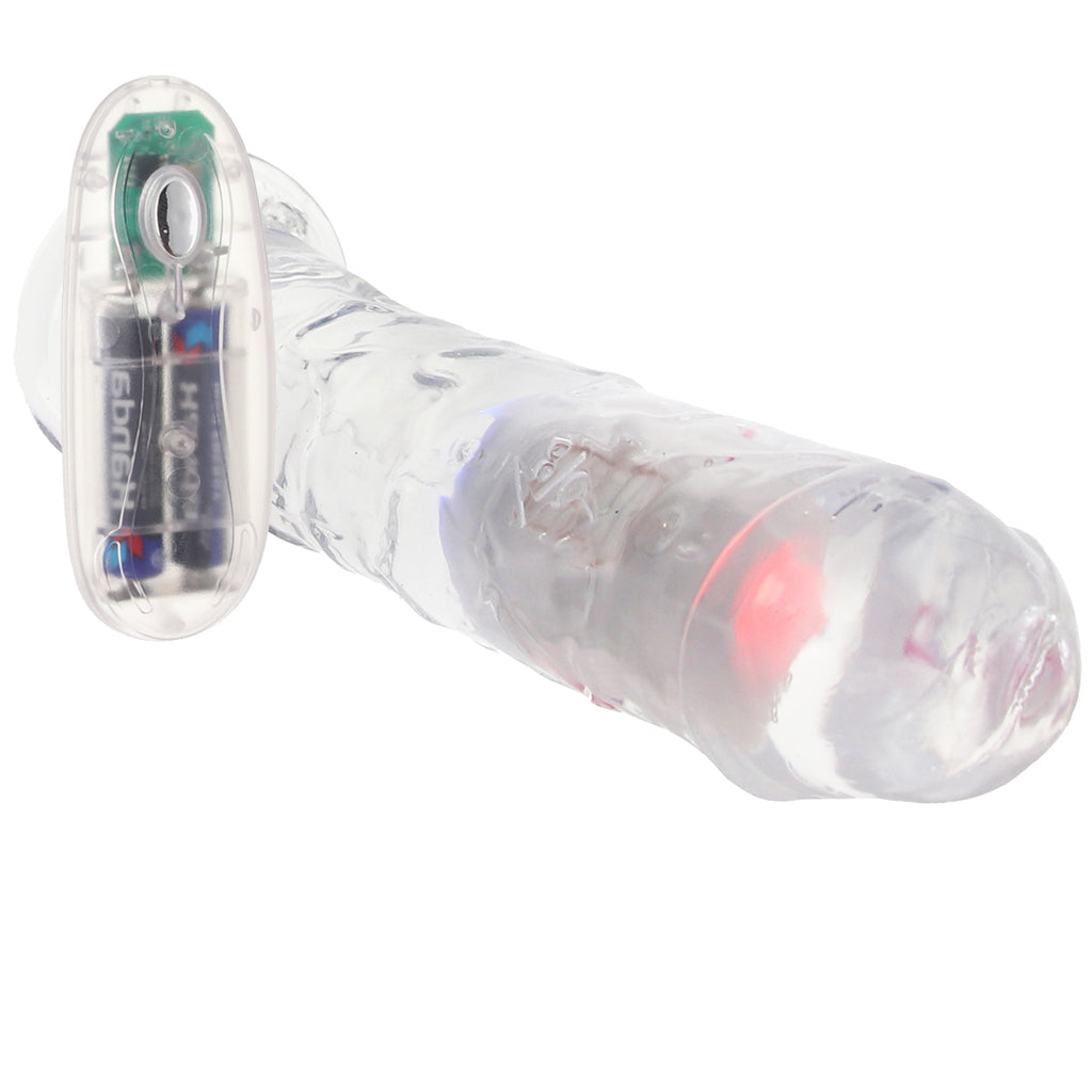 RealRock 8 Inch Light Up Vibrating Dildo PinkCherry RealRock 8 Inch Light Up Vibrating Dildo PinkCherry