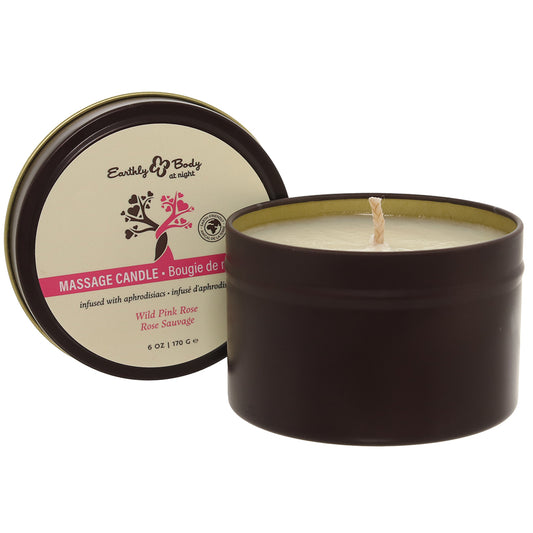 At Night Massage Candle 6oz/170g in Wild Pink Rose