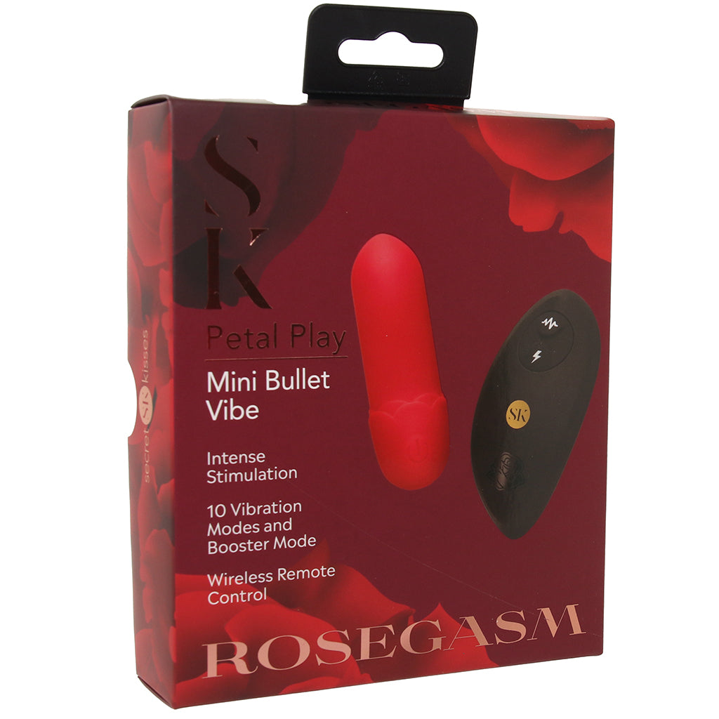 Secret Kisses Petal Play Mini Bullet Vibe with Remote PinkCherry Secret Kisses Petal Play Mini Bullet Vibe with Remote PinkCherry