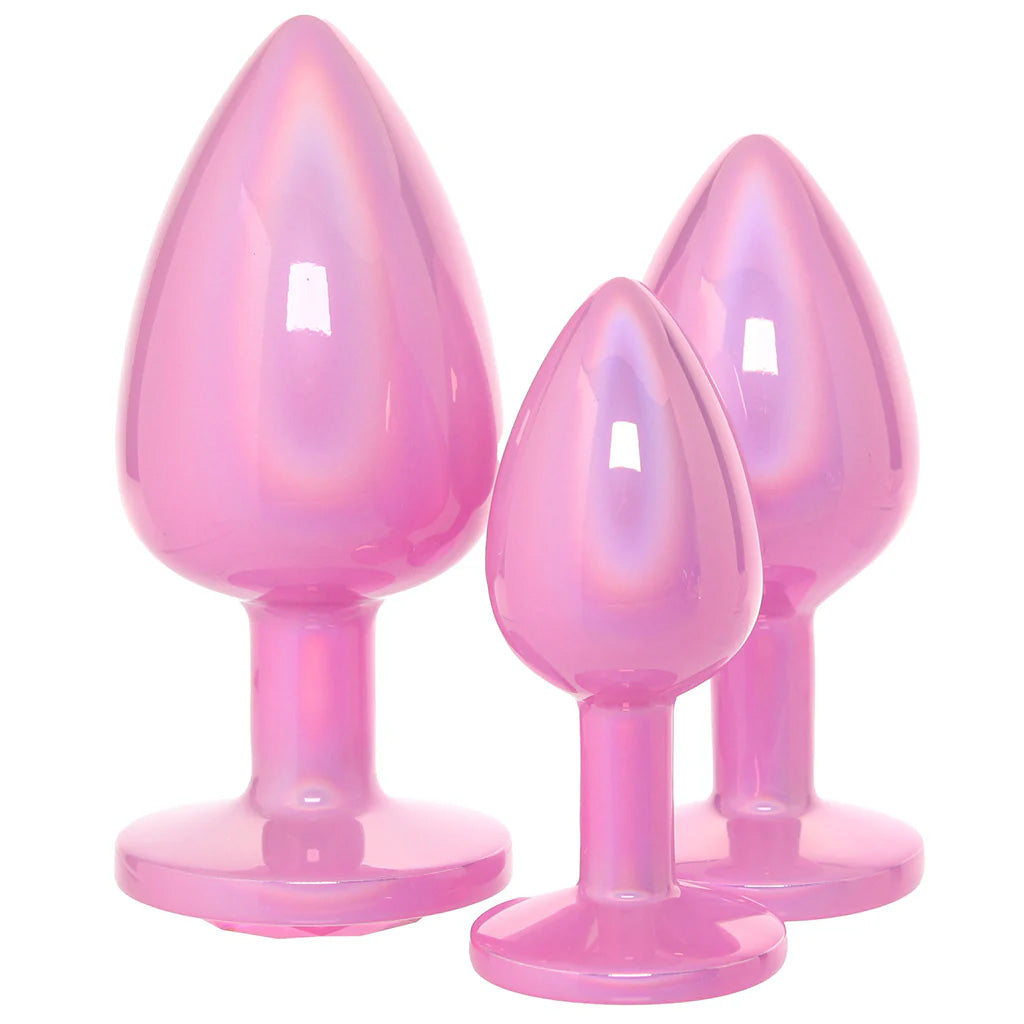 Ouch! Paris Collection Metal Anal Plug Set in Pink PinkCherry Ouch! Paris Collection Metal Anal Plug Set in Pink PinkCherry