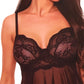Pink Pussycat Black Babydoll & G-String