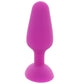 Bang! Vibrating Silicone Butt Plug in Purple