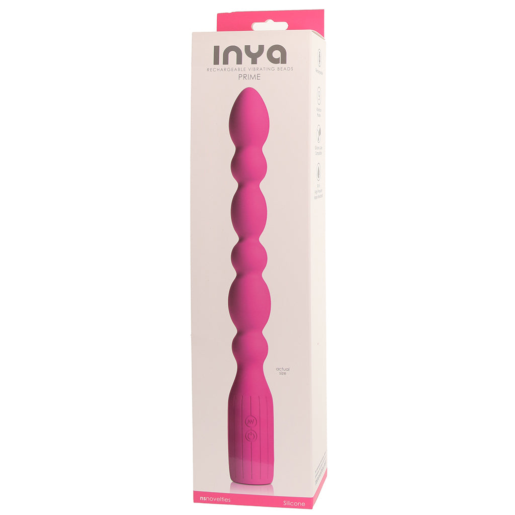 Inya Prime Vibrating Anal Beads PinkCherry Inya Prime Vibrating Anal Beads PinkCherry