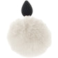 Tailz Fluffy Bunny Tail Silicone Plug in White