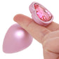 Booty Bling Pink Metal Jewelled Butt Plug in Medium