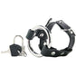 Metal Cock Ring with Locking Ball Strap