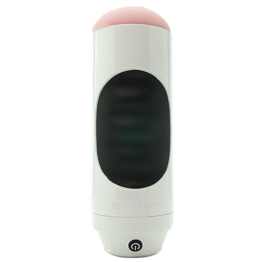Mega Grip Squeezable Vibrating Pussy Stroker in White
