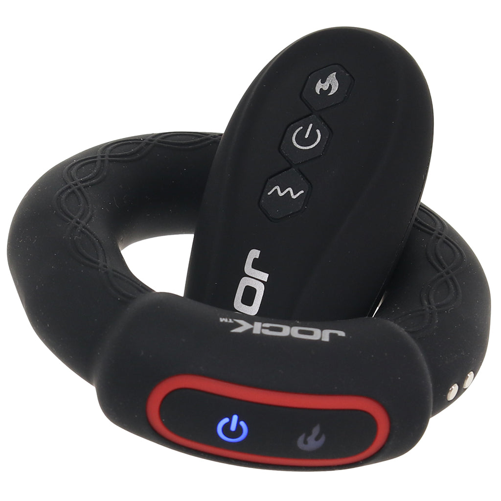 Jock Rumbler Vibrating & Warming Cock Ring in Large PinkCherry Jock Rumbler Vibrating & Warming Cock Ring in Large PinkCherry
