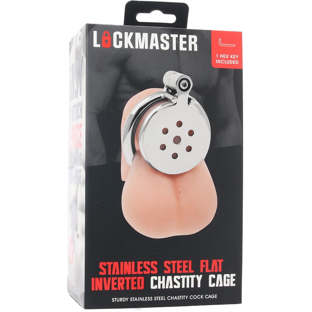 Lockmaster Flat Inverted Chastity Cage PinkCherry Lockmaster Flat Inverted Chastity Cage PinkCherry