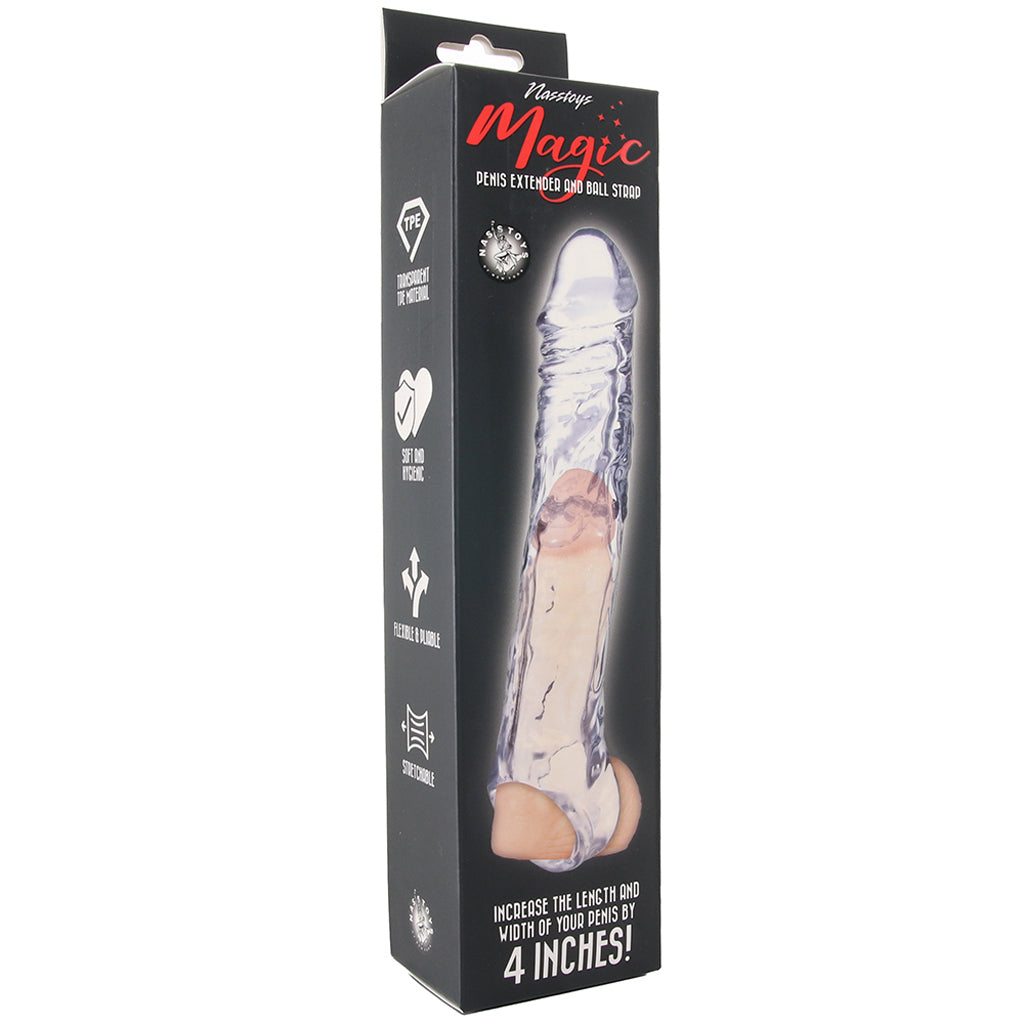 Magic 4 Inch Penis Extender and Ball Strap PinkCherry Magic 4 Inch Penis Extender and Ball Strap PinkCherry