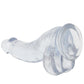 Crystal Jellies 7 Inch Curved Ballsy Dildo in Clear