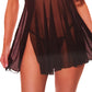 Pink Pussycat Black Babydoll & G-String