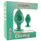 Cheeky Green Textured Butt Plug Set