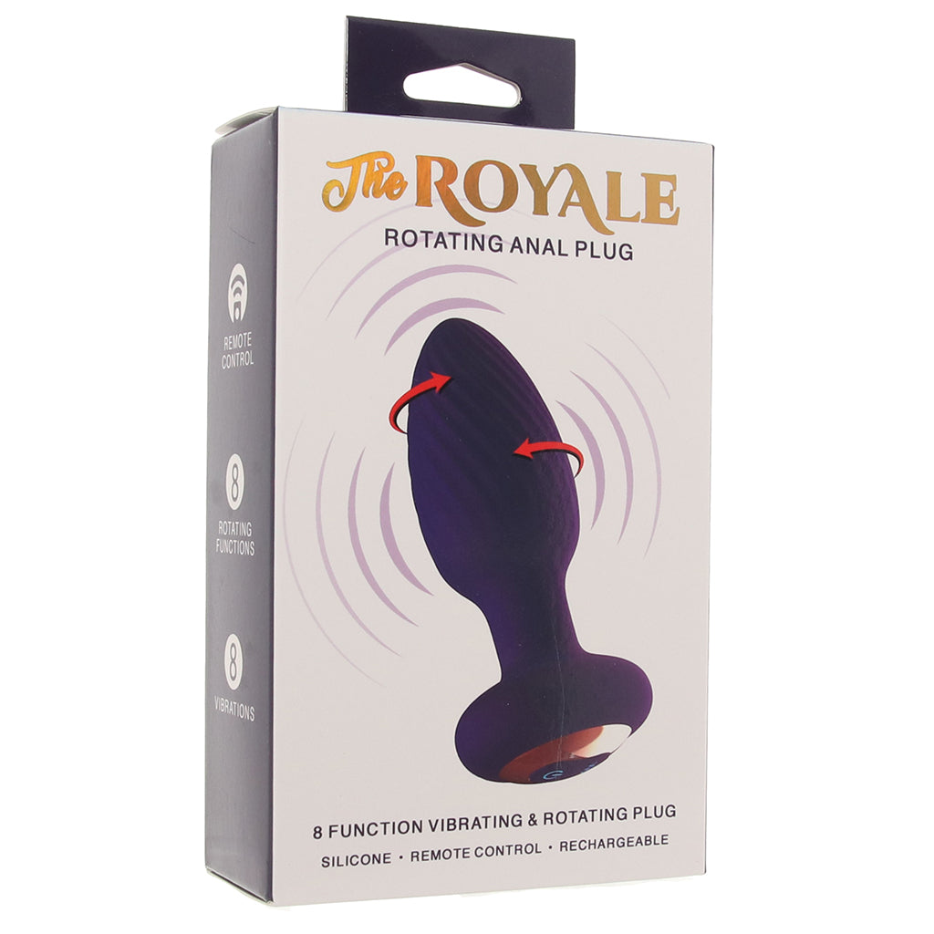 The Royale Rotating Vibrating Butt Plug PinkCherry The Royale Rotating Vibrating Butt Plug PinkCherry