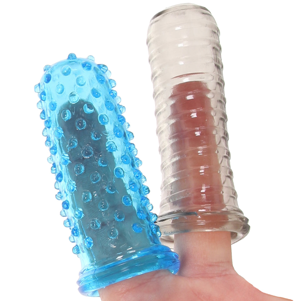 Blue Line 2-Pack Anal Finger Sleeves PinkCherry Blue Line 2-Pack Anal Finger Sleeves PinkCherry