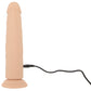 Silicone Studs Vibrating & Thrusting Dildo in Light