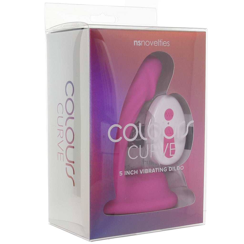 Colours Curve 5 Inch Vibe in Pink PinkCherry Colours Curve 5 Inch Vibe in Pink PinkCherry