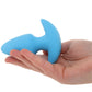 Bang! Thrusting & Vibrating Silicone Butt Plug in Blue