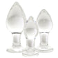 Clarity Utopian Trinity Glass Butt Plug Set