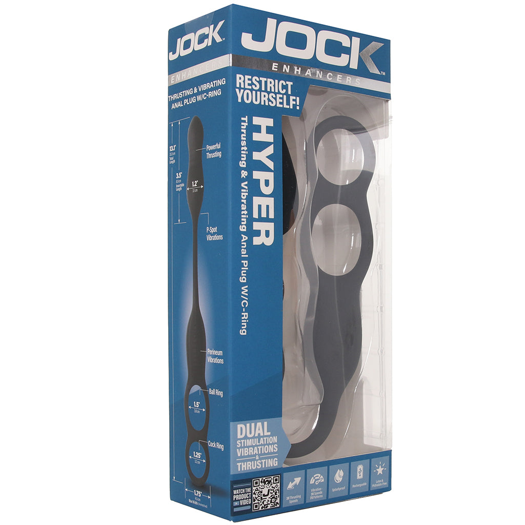 Jock Hyper Thrusting Anal Plug with Cock Ring PinkCherry Jock Hyper Thrusting Anal Plug with Cock Ring PinkCherry