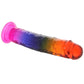 Crystal Jellies 8.5 Inch Classic Dildo in Rainbow