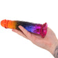 Crystal Jellies 7 Inch Classic Dildo in Rainbow