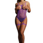 Le Désir Open-Cup Purple Strappy Teddy in OS