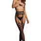 Le Désir Black Garterbelt Stockings With Open Design in OS