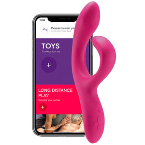We-Vibe Nova 2 Rabbit Vibe in Fuchsia PinkCherry We-Vibe Nova 2 Rabbit Vibe in Fuchsia PinkCherry