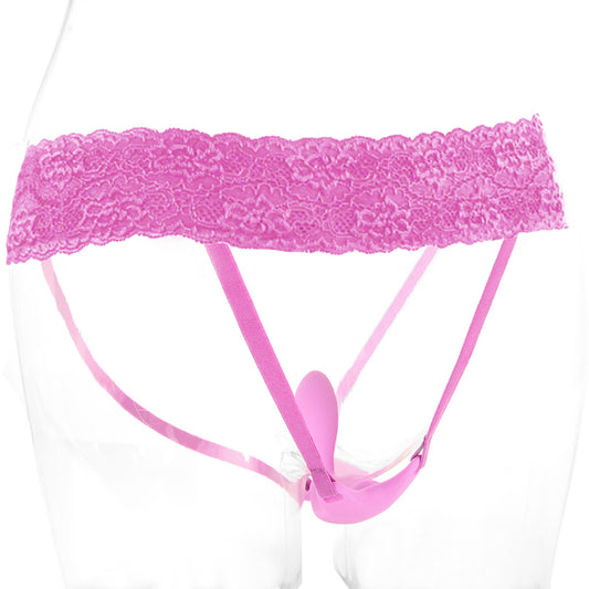 Crotchless Vibrating Panties with Pleasure Beads /M PinkCherry Crotchless Vibrating Panties with Pleasure Beads /M PinkCherry