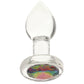 Crystal Desires Rainbow Gem Glass Plug in Small