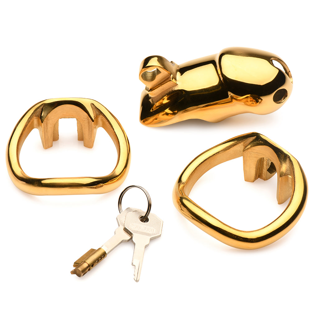 Master Series Midas Gold Plated Chastity Cage – PinkCherry