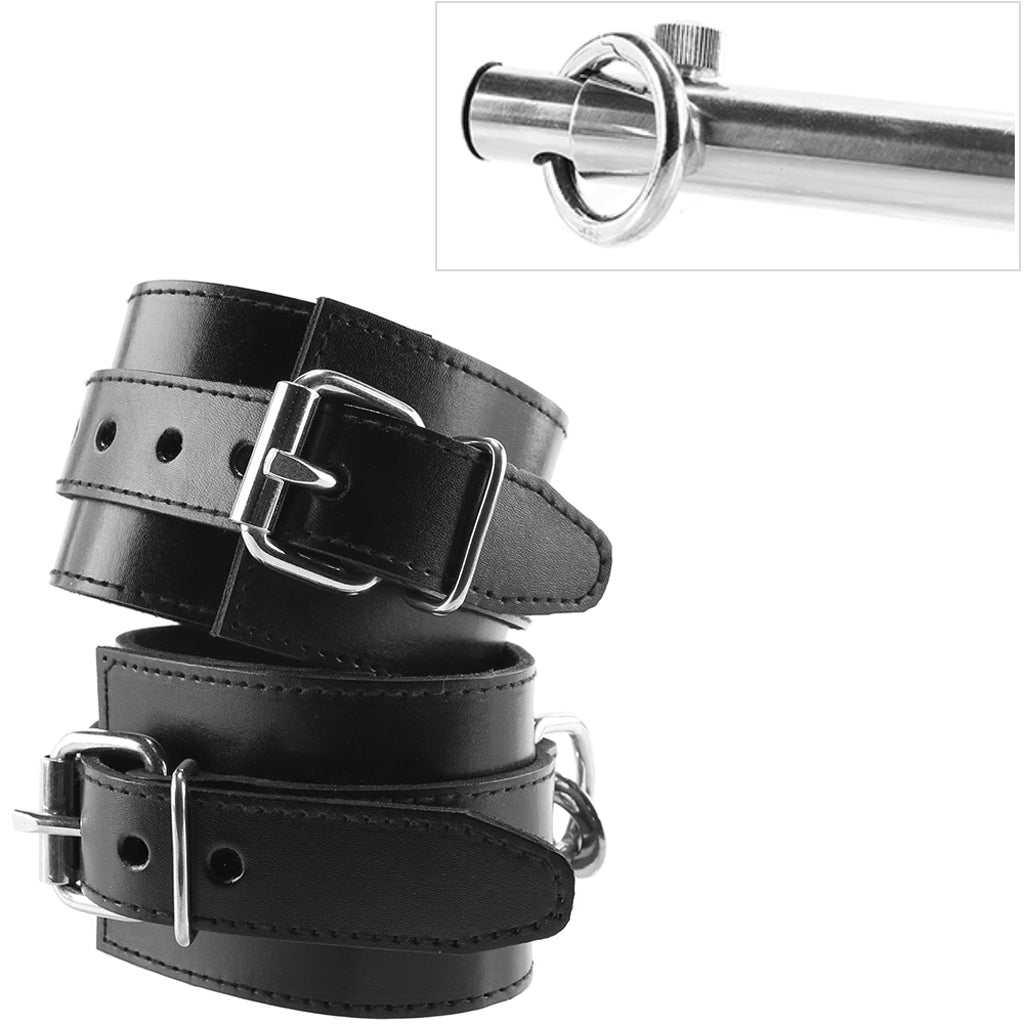 Adjustable Leg Spreader Bar in Black PinkCherry Adjustable Leg Spreader Bar in Black PinkCherry