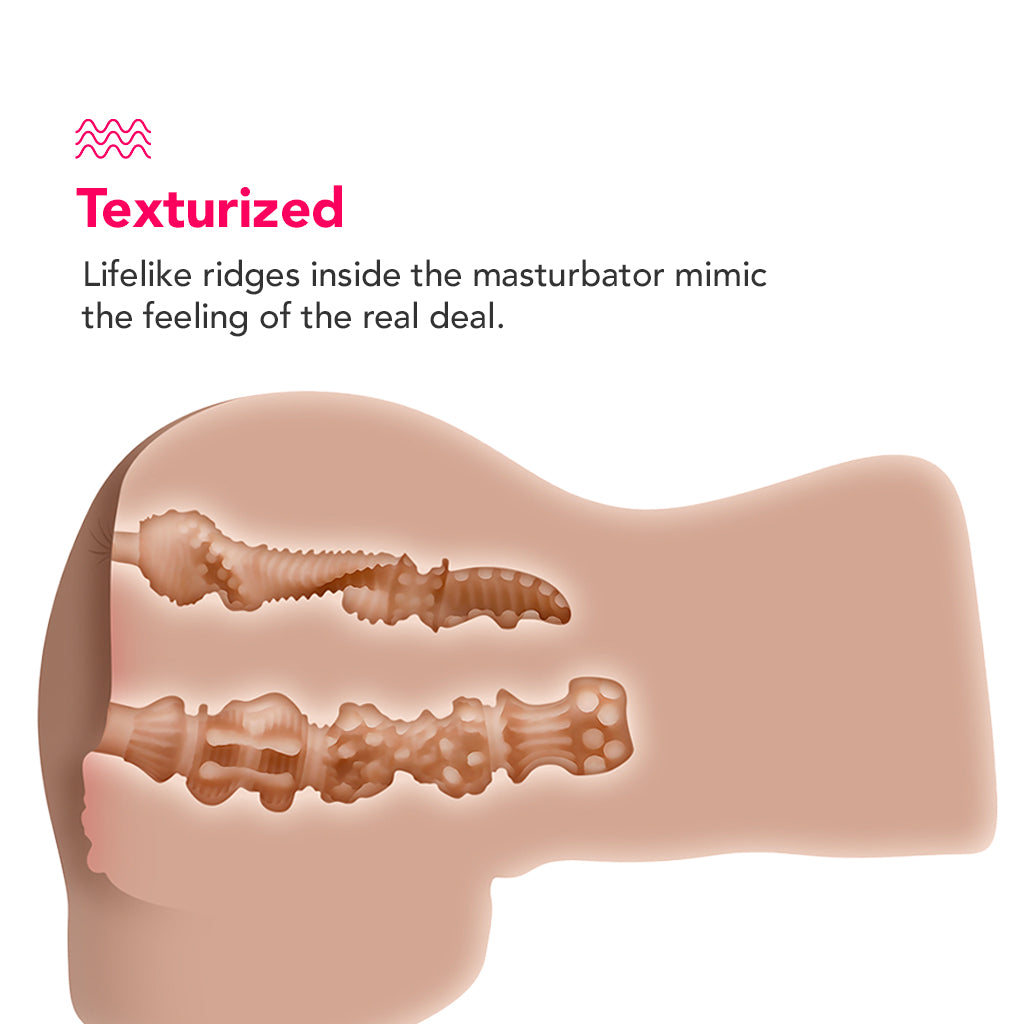 Rear Beauty Sucking & Vibrating Masturbator in Light PinkCherry Rear Beauty Sucking & Vibrating Masturbator in Light PinkCherry