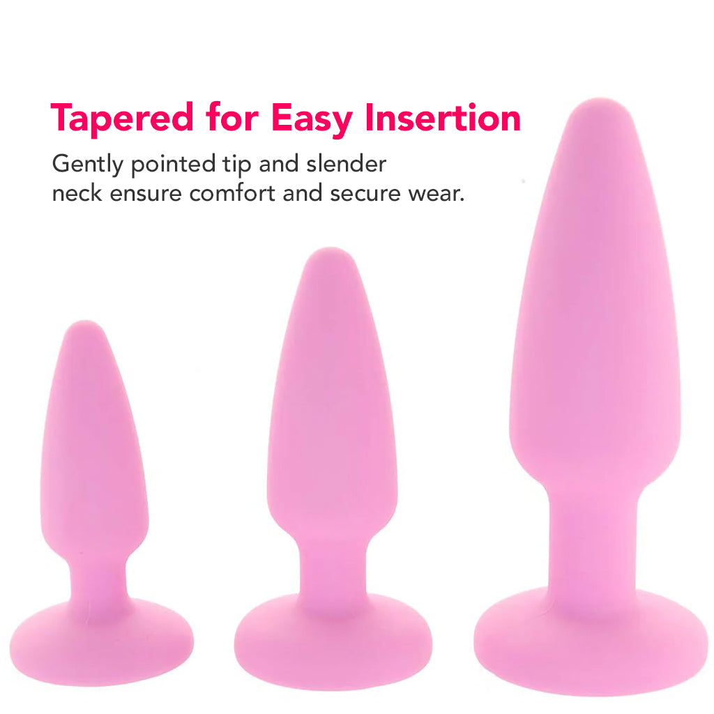 First Time Crystal Booty Anal Plug Set in Pink PinkCherry First Time Crystal Booty Anal Plug Set in Pink PinkCherry