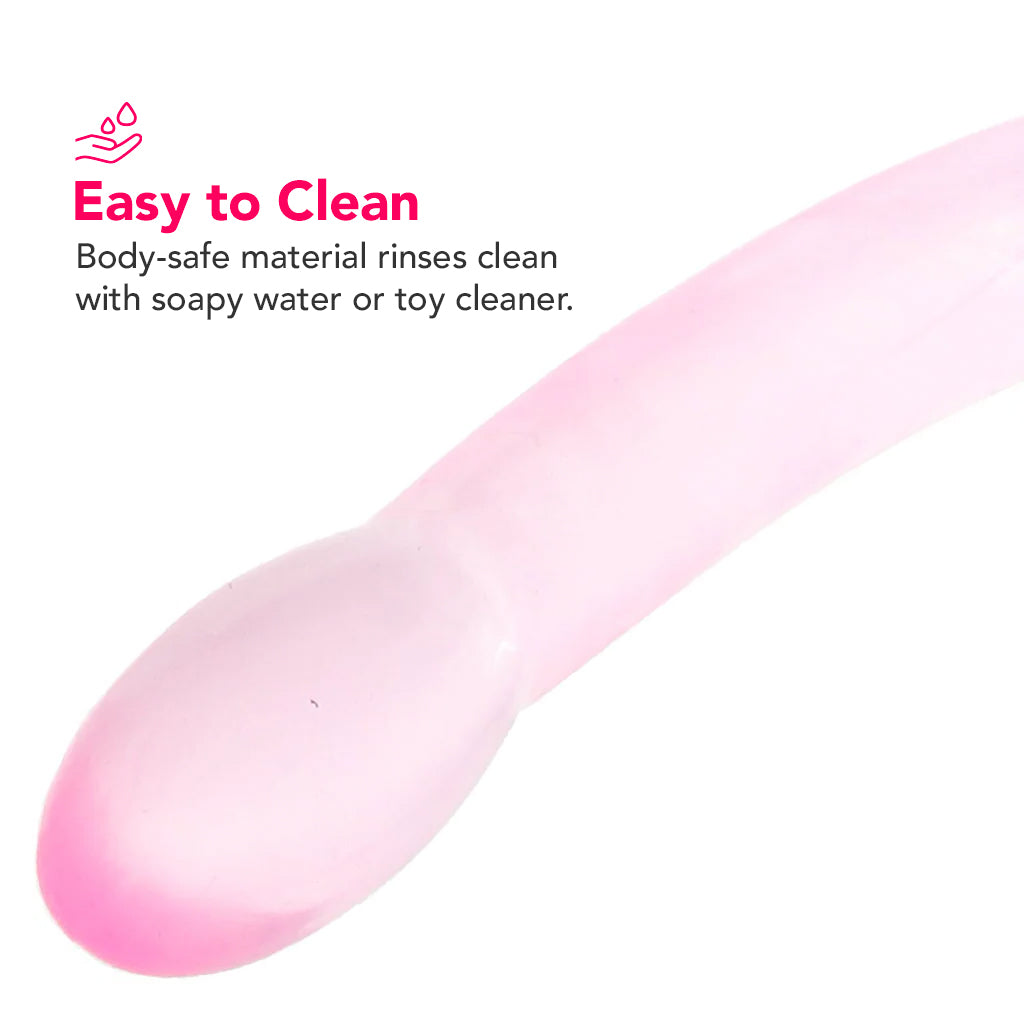 RealRock 17 Inch Double Ended Dildo in Pink PinkCherry RealRock 17 Inch Double Ended Dildo in Pink PinkCherry