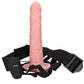 Real Rock Hollow Vibrating 10 Inch Strap-On in White