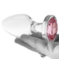 Adam & Eve Pink Gem Glass Plug in Large