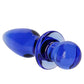Chrystalino Rocker Glass Butt Plug in Blue