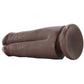 King Cock 7" Two Cocks One Hole Dildo in Chocolate