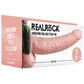 Real Rock Hollow Vibrating 9 Inch Ballsy Strap-On in White