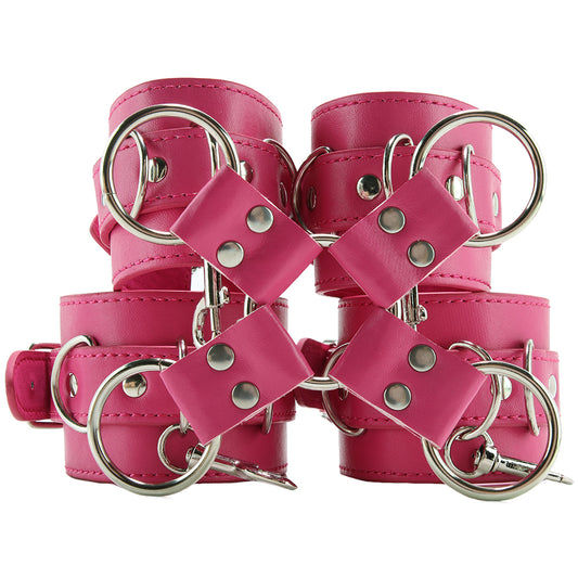 Hand and Leg Cuff Set in Pink