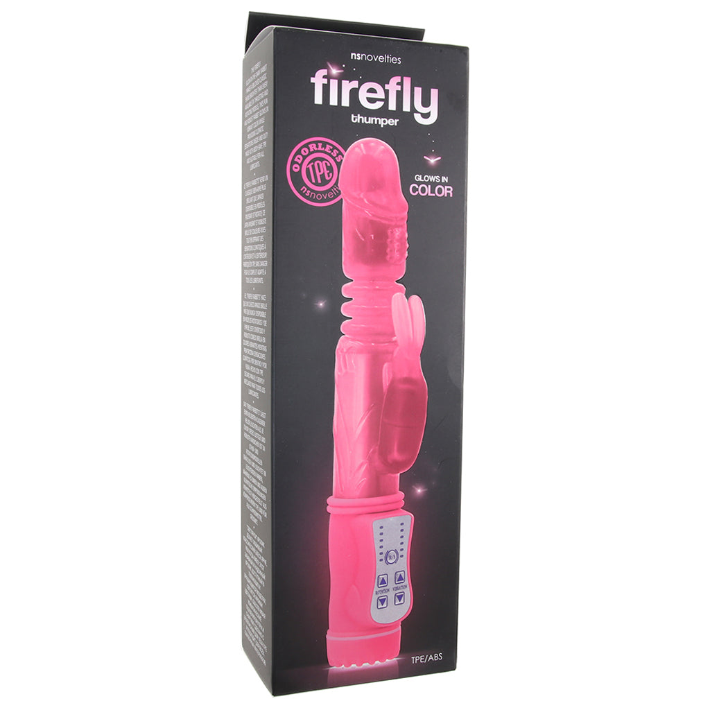 Firefly Thumper Glow in the Dark Rabbit Vibe in Pink PinkCherry Firefly Thumper Glow in the Dark Rabbit Vibe in Pink PinkCherry